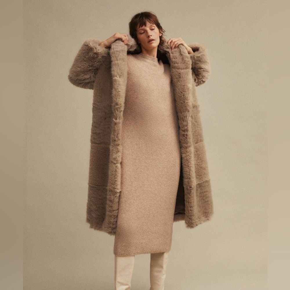 Mango Iconic Faux Fur Coat New - Picture 10 of 11